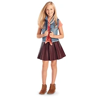 Embossed Paisley Skirt for Girls