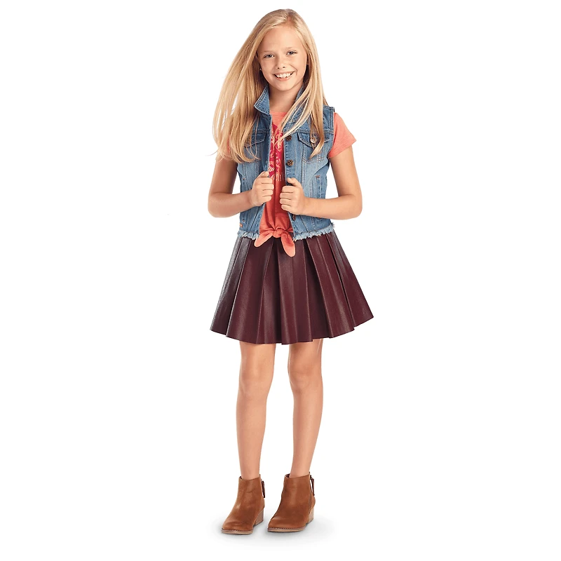 Embossed Paisley Skirt for Girls