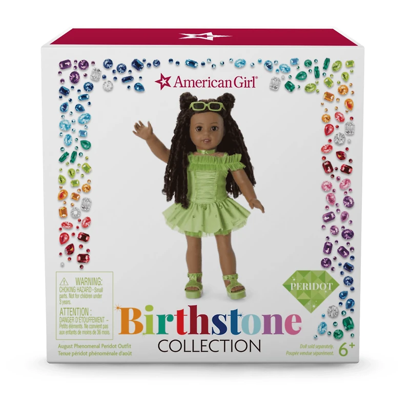 August Phenomenal Peridot Outfit for 18-inch Dolls