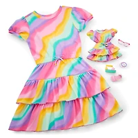 Summer's™ Rainbow Swirl Dress for Girls & 18-inch Dolls + Summer Doll (Girl of the Year™ 2025)