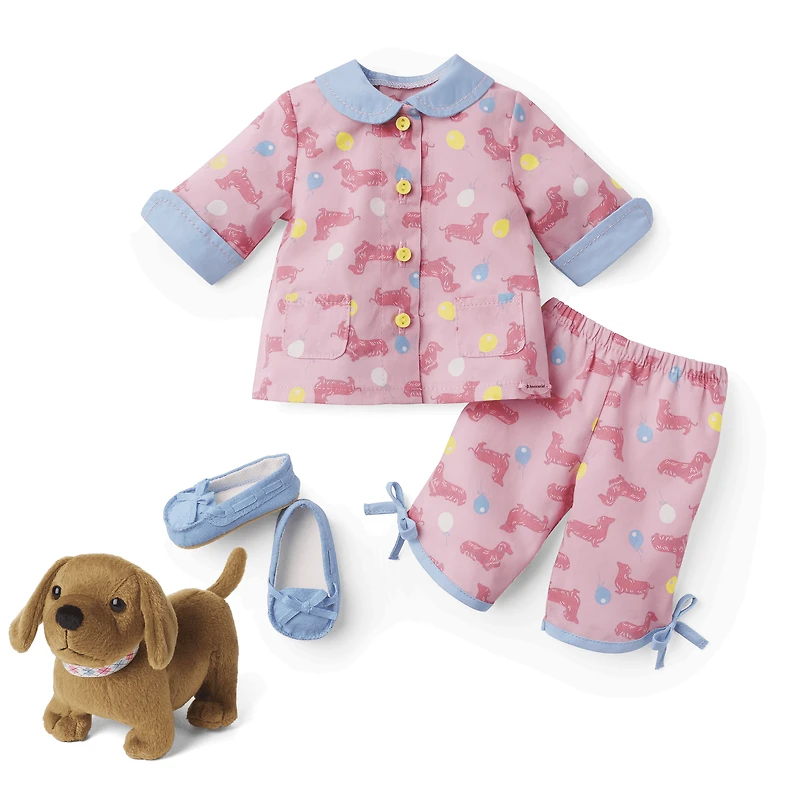 Maryellen’s™ Dachshund Pajamas & Dog (Historical Characters)