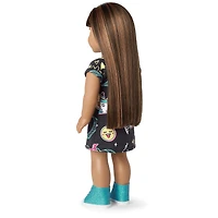 Truly Me™ 18-inch Doll #122 with straight dark-brown hair