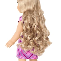 Truly Me™ 18-inch Doll #125 with long curly blonde hair