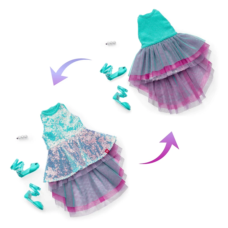 Glam Shimmering Ocean Outfit for 18-inch Dolls