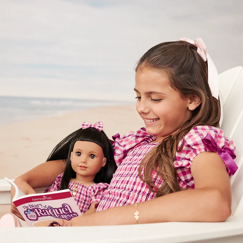Raquel’s™ Gingham Ruffle Outfit for Girls & 18-inch Dolls + Raquel Doll (Girl of the Year™ 2026)