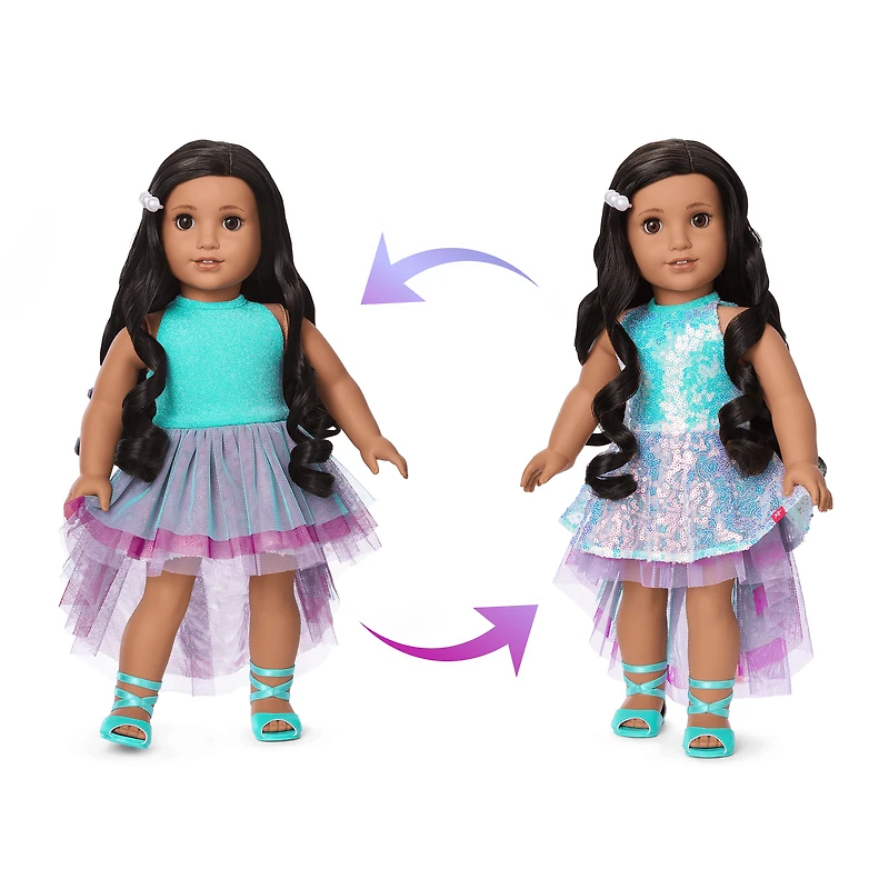 Glam Shimmering Ocean Outfit for 18-inch Dolls