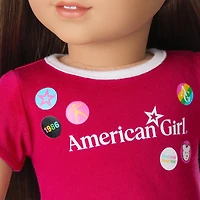 Matching AG™ Grin Pins Ringer Tee Set for Girls & 18-inch Dolls