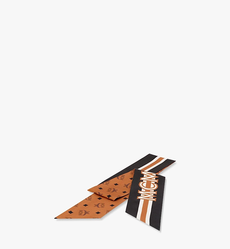 Monogram Print Petite Silk Scarf