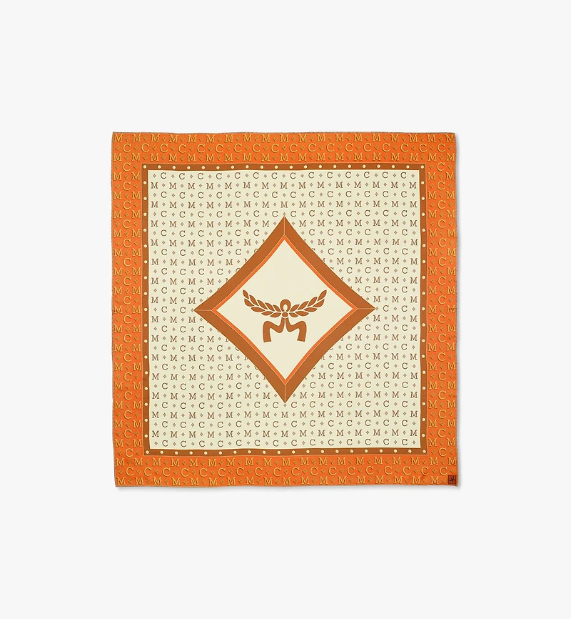 Diamond Monogram Scarf in Organic Silk