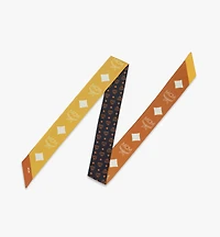 Reversible Monogram Print Petite Scarf in Organic Silk