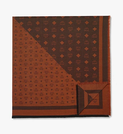 Monogram Shawl in Wool-Silk Jacquard