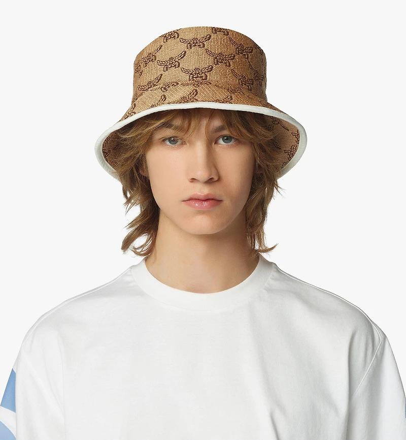 Bucket Hat Lauretos Raffia Jacquard