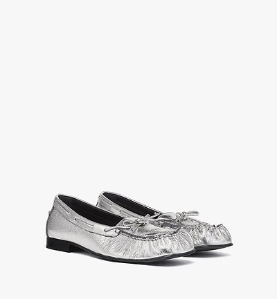 Moccasin Metallic Calf Leather