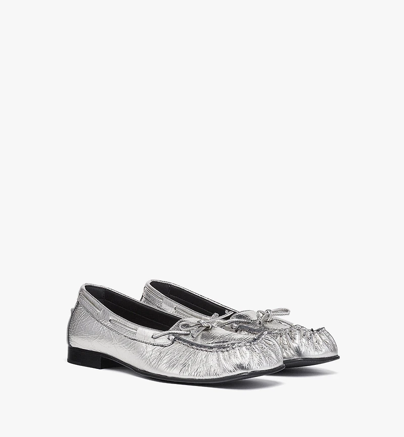 Moccasin Metallic Calf Leather