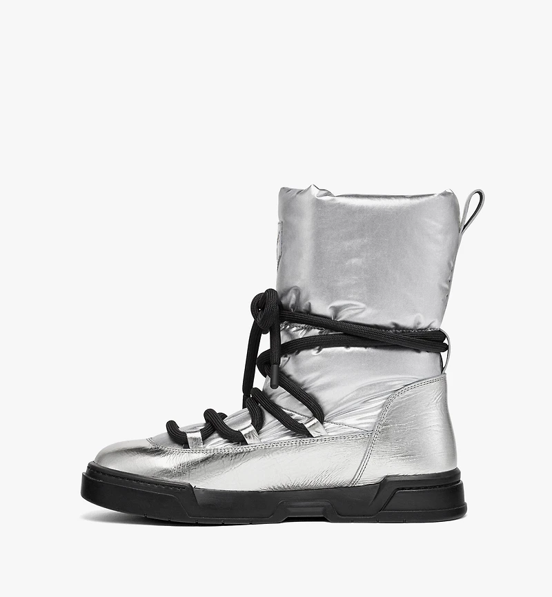 Skyward Ankle Boots in Metallic Calf Leather
