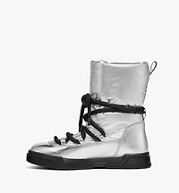 Skyward Ankle Boots in Metallic Calf Leather