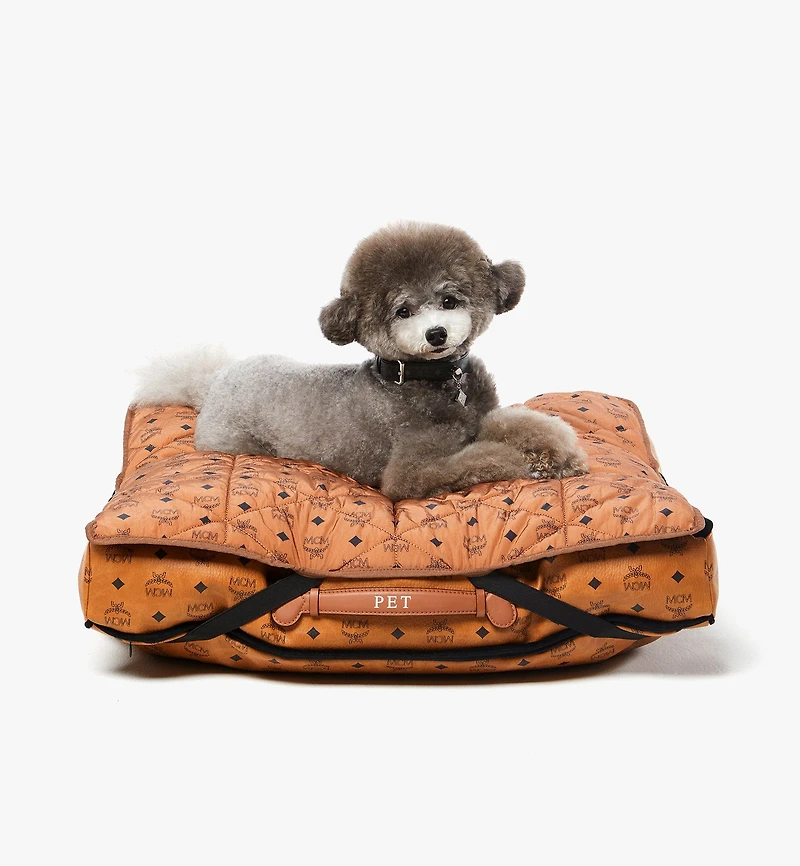 Packable Pet Bed in Quilted Monogram Nylon