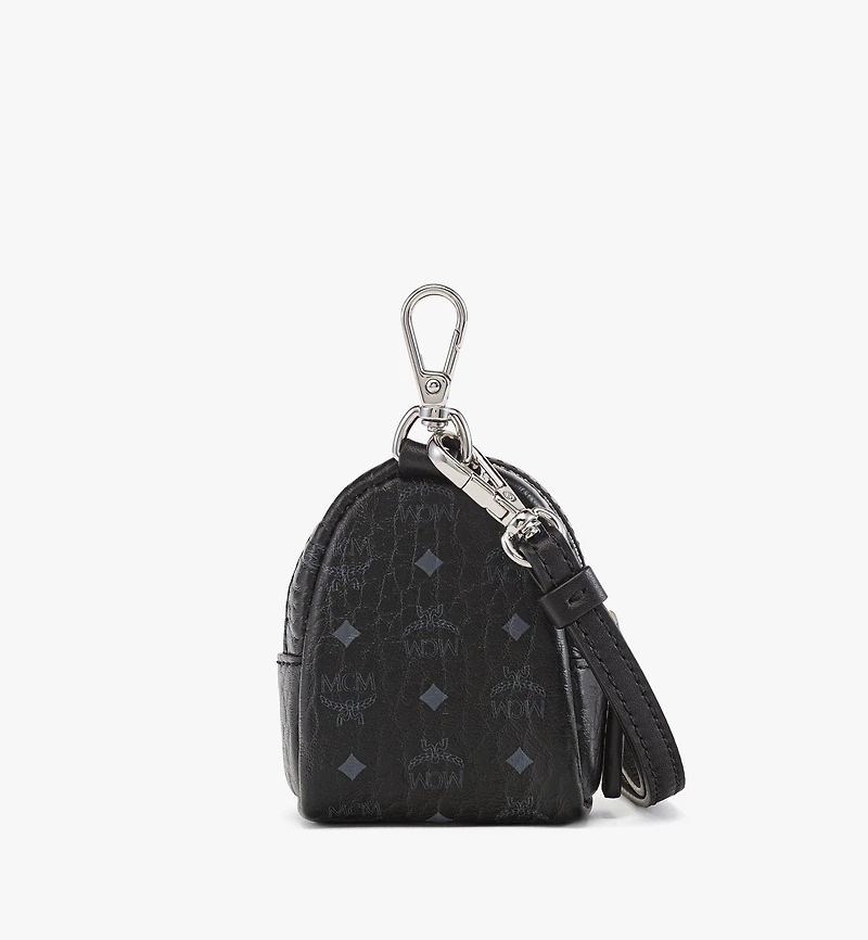 Wristlet Pet Litter Bag Holder in Monogram Print Leather