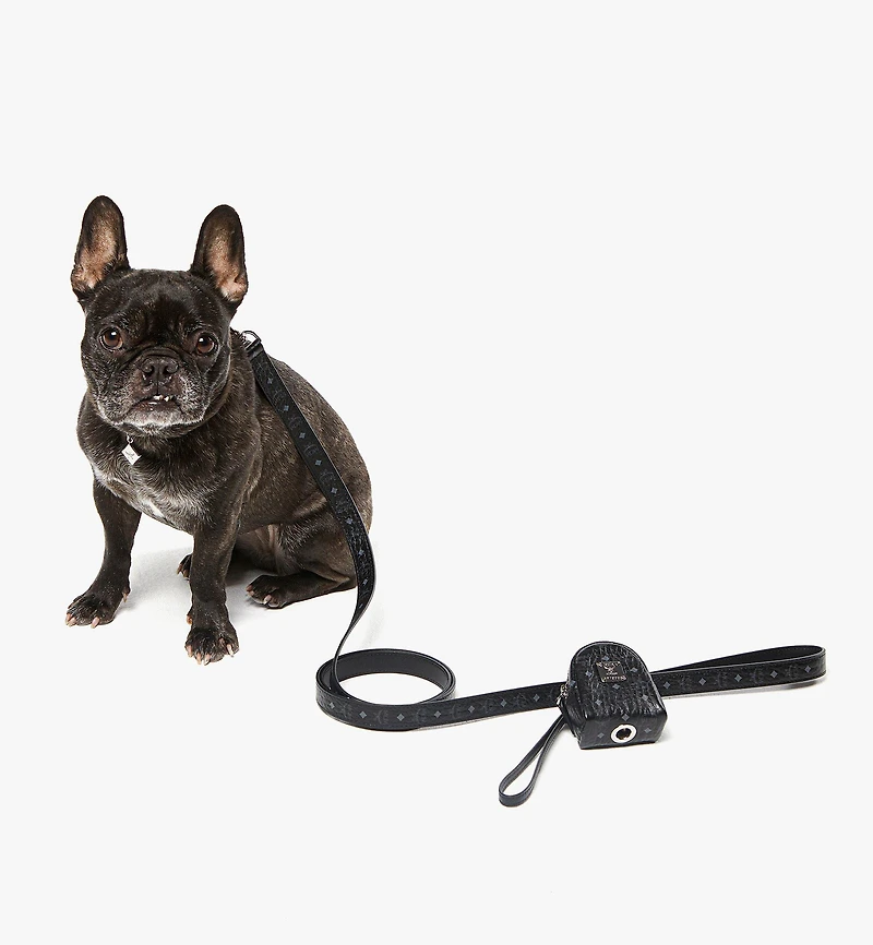 Wristlet Pet Litter Bag Holder in Monogram Print Leather