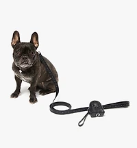 Wristlet Pet Litter Bag Holder in Monogram Print Leather