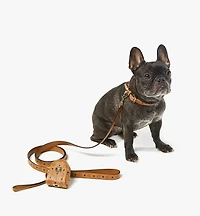 Wristlet Pet Litter Bag Holder in Monogram Print Leather