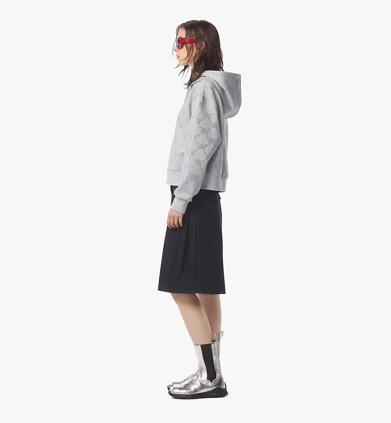 Crystal Monogram Ponte Hoodie