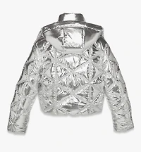 Après-Ski Quilted Puffer Jacket in Metallic Polyester