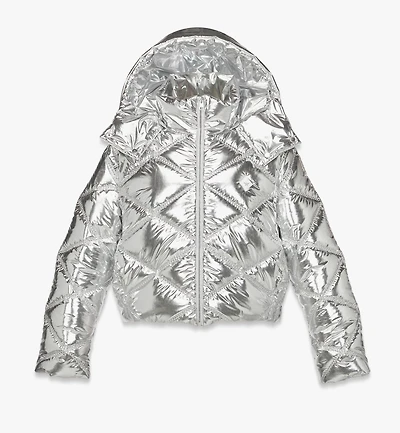 Après-Ski Quilted Puffer Jacket Metallic Polyester