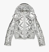Après-Ski Quilted Puffer Jacket Metallic Polyester