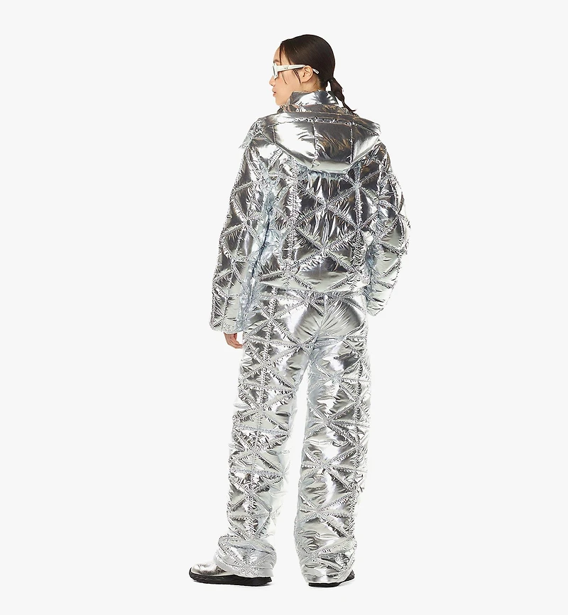 Après-Ski Quilted Puffer Jacket Metallic Polyester