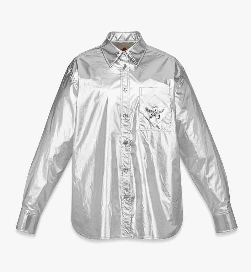 Oversized Shirt Metallic Polyester