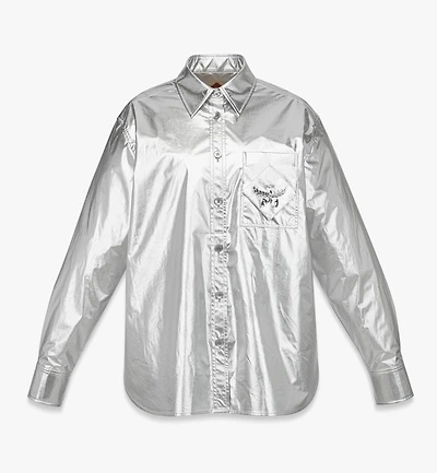 Oversized Shirt Metallic Polyester