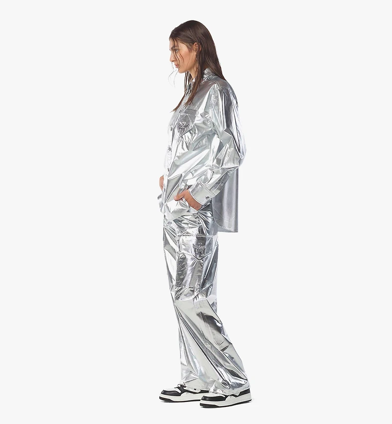 Oversized Shirt Metallic Polyester