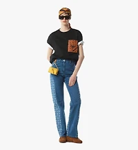 Monogram Jeans Denim Jacquard