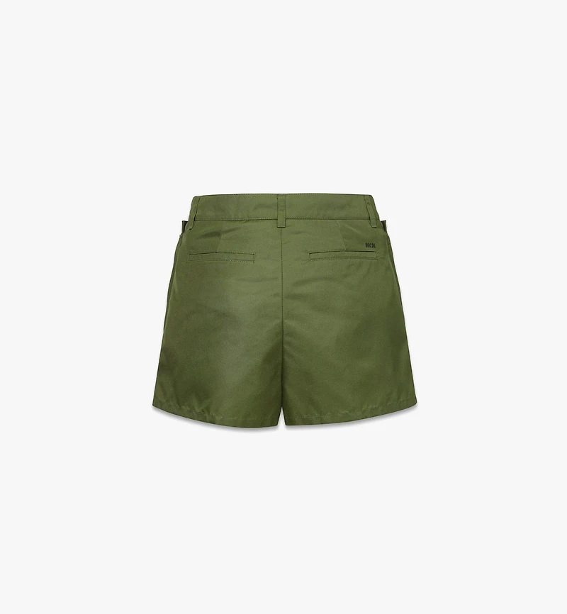 Skirt-Layered Shorts ECONYL® and Monogram Print Leather