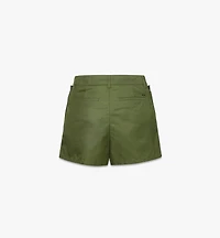 Skirt-Layered Shorts ECONYL® and Monogram Print Leather
