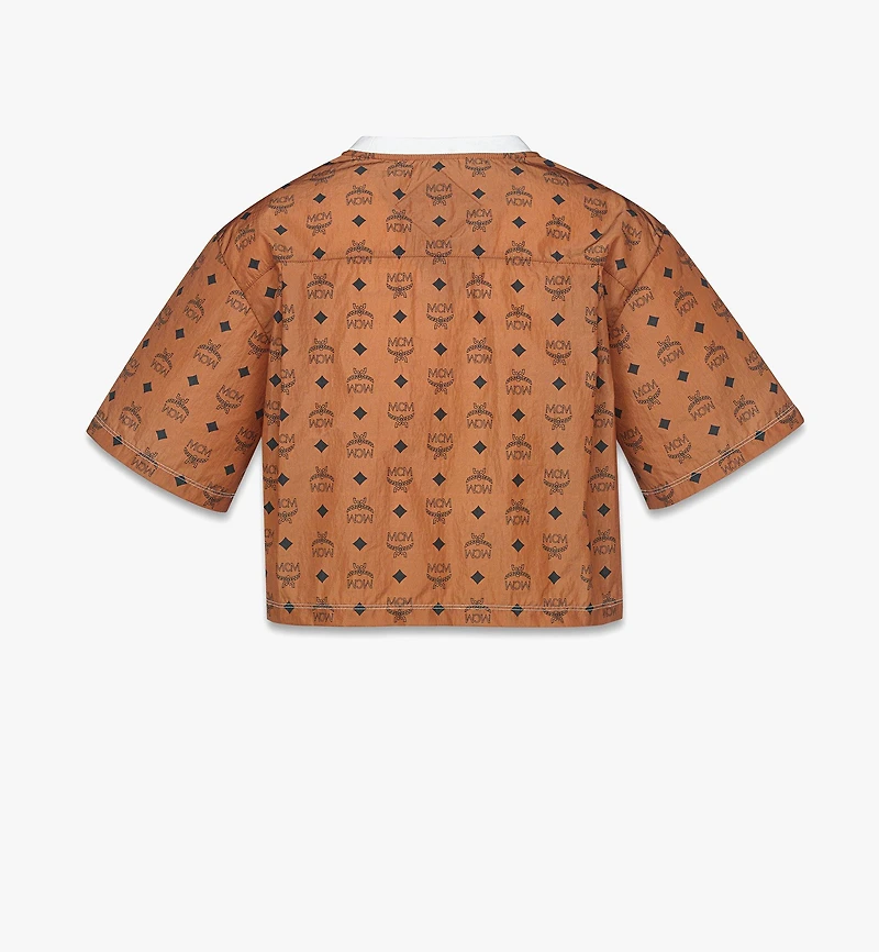 Laurel Cropped T-Shirt in Organic Cotton and Monogram ECONYL®