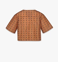 Laurel Cropped T-Shirt in Organic Cotton and Monogram ECONYL®