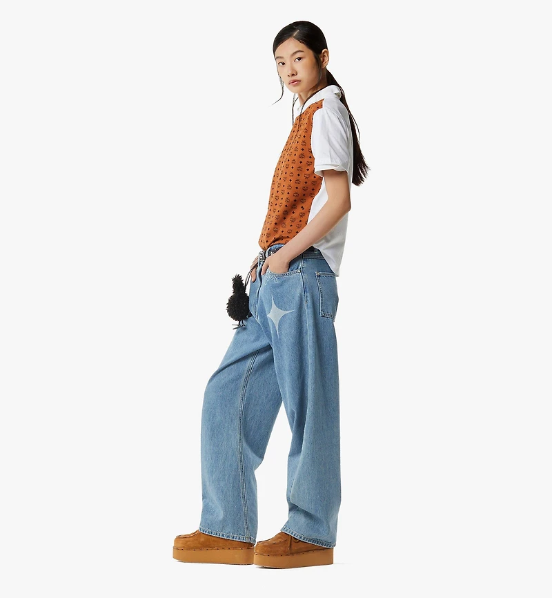 Monogram Print T-Shirt in Organic Cotton