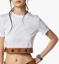 Monogram Cropped T-Shirt Organic Cotton