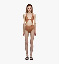 Monogram Print Swimsuit