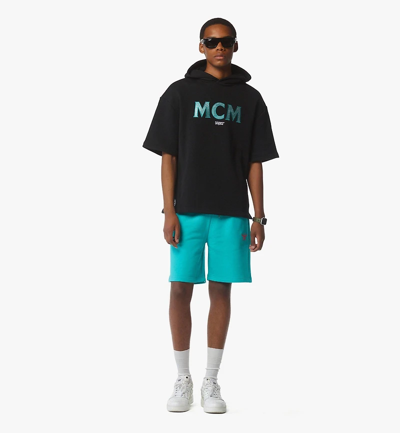 MCM x SNIPES Short Sleeve Rhinestone Hoodie