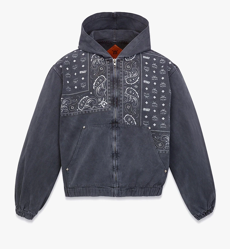 MCM x KASINA Bandana Monogram Zip Hoodie in Oxford Cotton