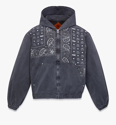 MCM x KASINA Bandana Monogram Zip Hoodie in Oxford Cotton