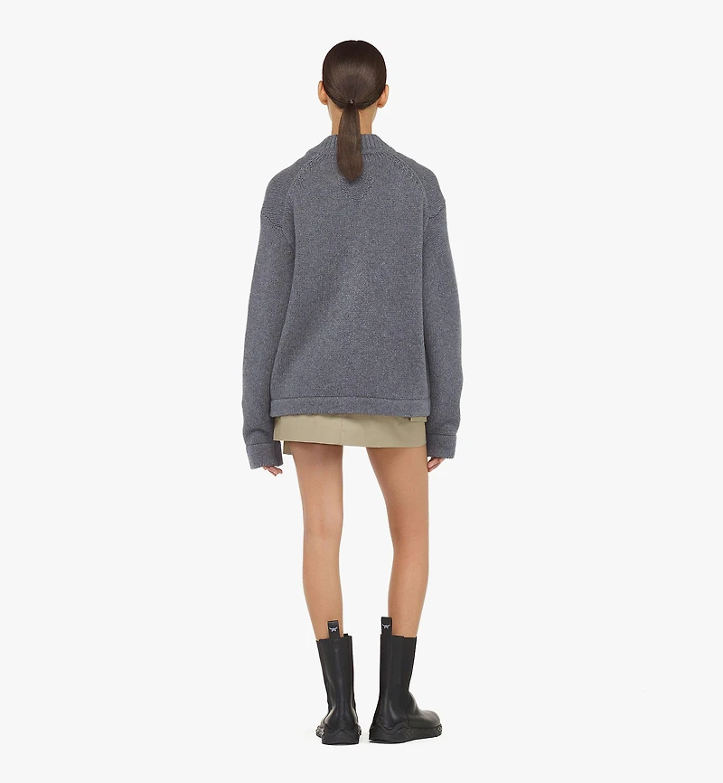 Zip Cardigan Wool and Recycled Cashmere