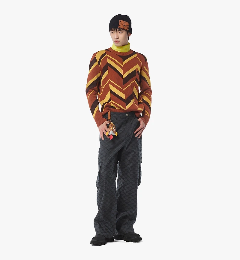 Mega Herringbone Sweater Wool-Cashmere Jacquard