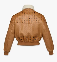 Shearling Bomber Jacket Visetos Leather Mix