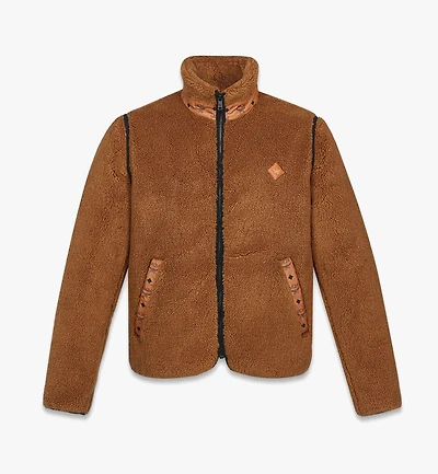 Fleece Jacket w/ Detachable Sleeves Faux Fur