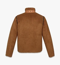 Fleece Jacket w/ Detachable Sleeves Faux Fur