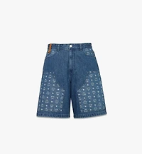 Monogram Shorts Denim Jacquard
